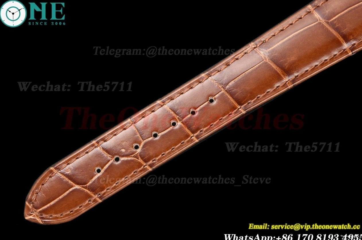 Dial Tank F1F Louis White YG 25.5mm Alligator Quartz LE 0217